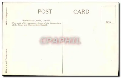 Westminster Abbey Londyn — British Manufacture, nr 3096 — Rewers