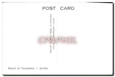 Monte da Tentação — Jericó — G. Semerdjian, Jordânia — Verso