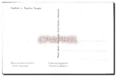 Baalbeck - Kolumny korynckie świątyni Bachusa — Baalbek — Świątynia Bachusa — n° 118 — Rewers