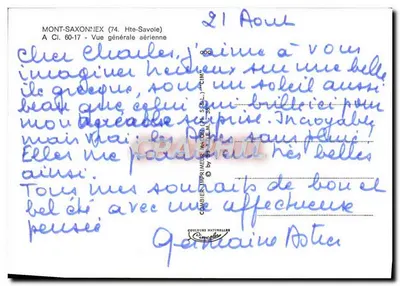 Mont-Saxonnex — Vue générale aérienne — Cing — Verso