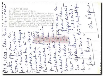Castello di Tanlay — Yonne — editore sconosciuto, numero di serie non visibile — Verso