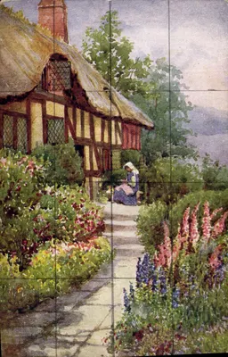 Jardim da Casa de Anne Hathaway — Stratford-on-Avon — Série Salmon n°638