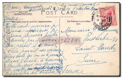 Zaburzona morza, Brighton — widok promenady i budynków — Wytwórnia brytyjska — Rewers