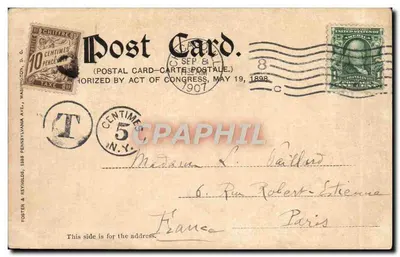 Túmulo de Washington, Mount Vernon, Va. — III — editor Foster & Reynolds, n° de série III — Verso