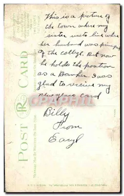 B.R. & P. Locomotive Works — usine industrielle à Du Bois, Pa. — éditeur T. ROBBINGE & SON, PITTSBURGH, PA. — Verso