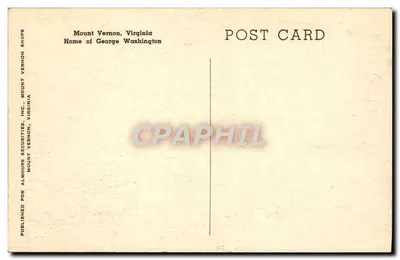 Mount Vernon — Casa de George Washington — Mount Vernon Shops — Verso