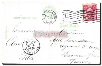 Seattle, Wash. — Universidade de Washington — editor desconhecido, n° 5546 — Verso