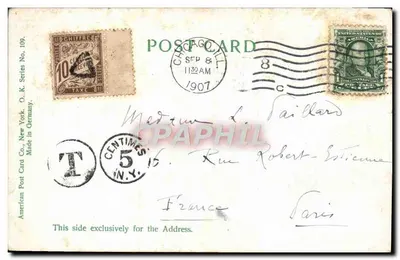 Pennsylvania Ave., Washington, D.C. — vista urbana com trêm — American Post Card Co., No. 109 — Verso