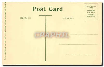 A Casa Branca, Washington D.C. — editora Mrs. Minnie E. Brooke, série No. 18 — Verso