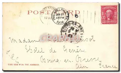 Kancelaria pocztowa, Filadelfia, PA — wydawca Detroit Photographic Co., n° 5526 — Rewers