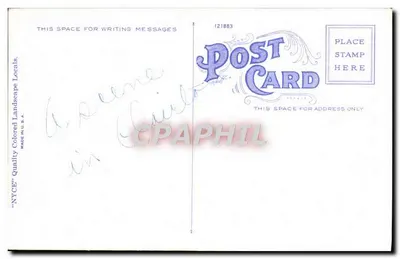 Widok Clairton, PA — krajobraz z jeziorem i ścieżką — wydawca 'NYCE' nr 121883 — Rewers