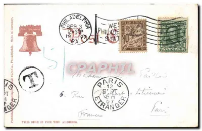 Jezioro z liliami, Park Fairmount — Filadelfia — Wydane przez Philadelphia Post Card Co. n° 033 — Rewers