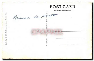 Bureau de poste — Chambersburg, Pa. — Publicado por C. H. Stallman & Son, N.Y. — Verso