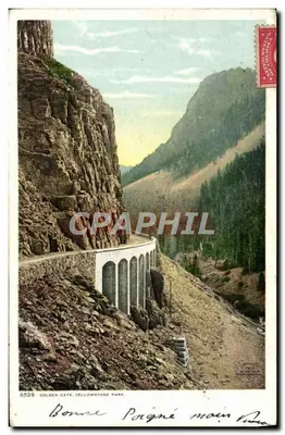 Golden Gate, Parque Yellowstone — cartão postal n°6529 — editor não visível