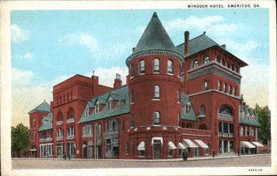 Hotel Windsor — Americus, GA — C.T. American Art Colored