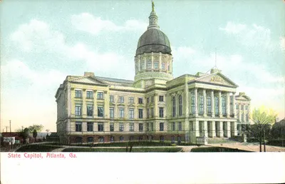 Capitólio Estadual, Atlanta, Ga. — vista colorida — American Post Card Co. New York, série O.K. No. 174