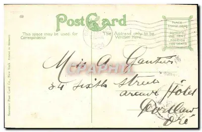 Union Station, Omaha, Neb. — vista do edifício — Souvenir Post Card Co., New York — Verso