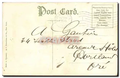 Farnam Street, Omaha, Neb. — vista urbana com tramway — editor Ar C. Roseman & Co., n° 6563 — Verso