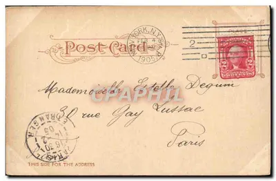 Entrada do Ferry de Pennsylvania, Jersey City, N.J. — Blanchard Press, Nova York, n°6203 — Verso