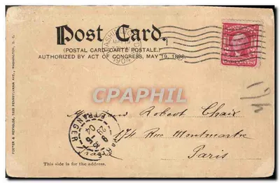 United States Treasury — Washington, D.C. — Foster & Reynolds, n°106 — Verso