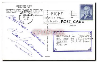 Fonte da Prometeia no Rockefeller Center — Nova York City — editor Unknown — Verso