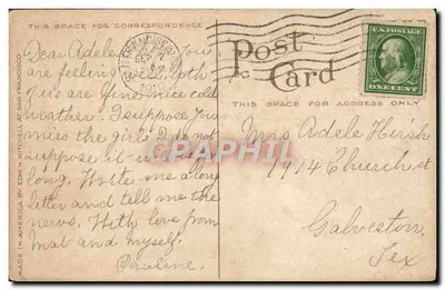 Wistaria e Arvoredo de Rosas — 1849 — Editor: Made in America by Edw. H. Mitchell — Verso