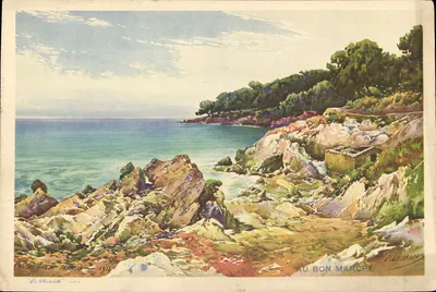 Pointe Gullip Martin — paysage côtier rocheux — éditeur La Photolith, Paris, n° de série 1974