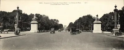Paris - Perspektive der Avenue des Champs-Élysées - Les Chevaux de Marly - A.P.