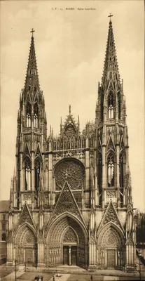 Rouen - Église Saint-Ouen — vue panoramique — C.P. V. n°13