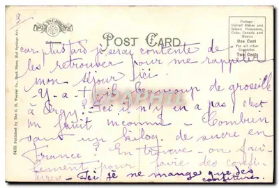 Águas Quentes, Ark. — Hotel Eastman — Publicado pela The C. H. Weaver Co. — Verso