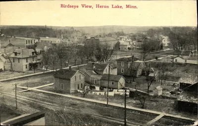 Visão aérea, Heron Lake, Minn. — Bloom Bros. Co. Scenic America