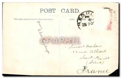 Cartolina d'epoca New Chum Gully Bendigo — Verso