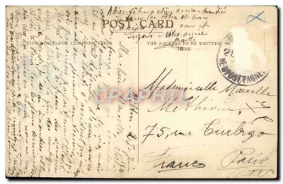 Bilhete postal antigo — O Ponte Newport Pagnell — Verso