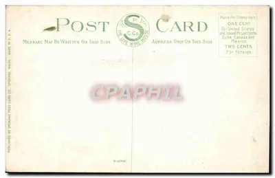 Montanha nevada — paisagem alpina — Spokane Post Card Co. R-32799 — Verso