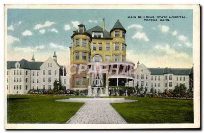 Edifício principal - Hospital Estadual de Topeka - Kansas — Commercial Chromo