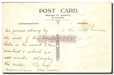 Thirlmere & Helvellyn — widok panoramiczny — Maysons, seria 97 — Rewers