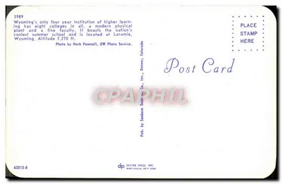 Università del Wyoming — Campus — DEXTER PRESS, INC. — Verso
