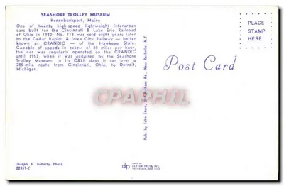 Tramway n°118 — Cedar Rapids & Iowa City Railway — editor Delater Press Inc. — Verso