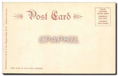 Montanha de Gelo e Forte de Inciline — Cataratas do Niágara, N.Y. — Publicado por J.H.K. & Co. — Verso