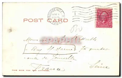 A nova estação ferroviária — Providence, R.I. — National Art Views Co. N.Y. City, n° 725 — Verso