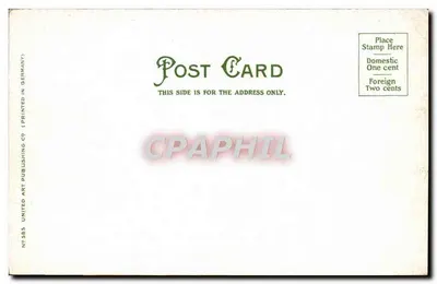 Providence, R.I. — A torre Carrie, Universidade Brown — United Art Publishing Co, N°585 — Verso