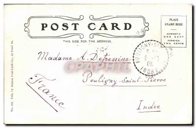 De wilgen — Openbaar park — Uitg. door Boston Post Card Co. Nr. 252 — Achterkant