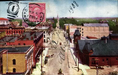 Cheyenne, Wyoming — vue de la ville — éditeur Williamson Haffner Co. (Denver)
