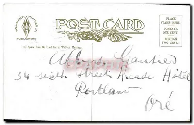 American Falls, Idaho — ponte ferroviária sobre um rápido — série 621, editor Williamson & Haffner Co. — Verso