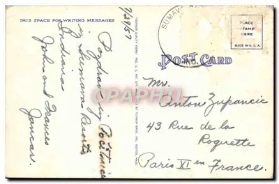 Cedar Lake, Ind. — Lago com barco — editor Tichnor Bros. n° 70034 — Verso