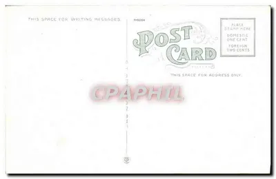 Company E Armory, Elkhart, Ind. — budynek z cegły z amerykańskim flagą — wydawca Post Card, nr H-06354 — Rewers
