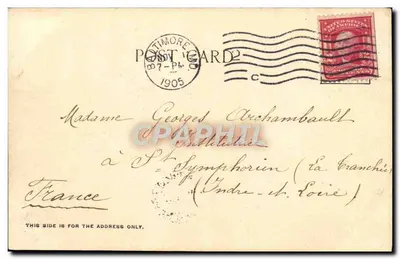 Baltimore, MD — Mount Vernon Place e Washington Monument — The Bertips Co. (nº1) — Verso
