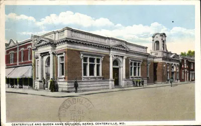 Bancos Centreville e Queen Anne National Banks, Centreville, MD — Louis Kauffman & Sons, Baltimore