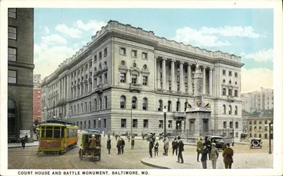 Court House and Battle Monument, Baltimore, MD — editor A.70803