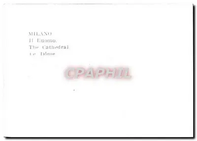 Milano — Duomo — wydawca nieznany, numer serii nie widoczny — Rewers